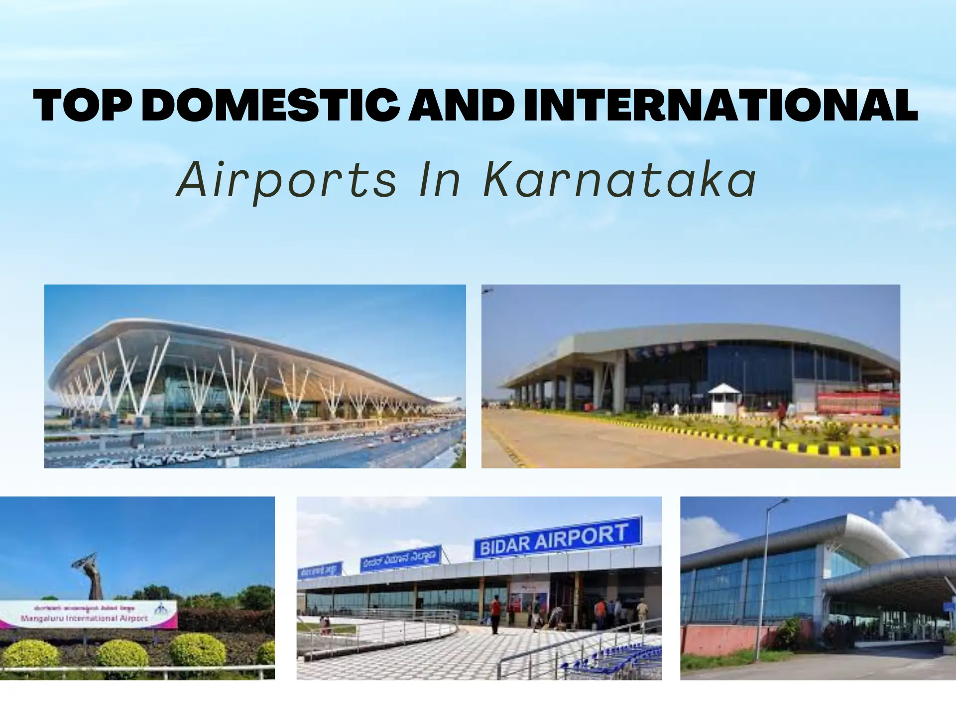 Top Domestic And International Airports In Karnataka